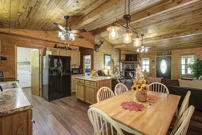 Affordable vacations happen when you have a fully equipped kitchen to prepare meals while staying in Wears Valley.